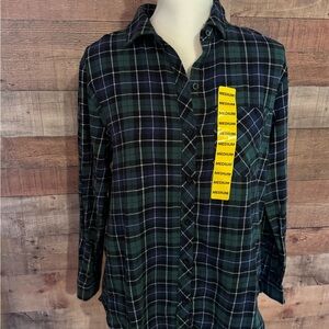 GAP Green and Blue Button Down Shirt Relaxed Fit